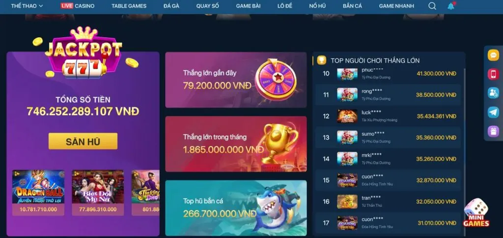Đa dạng trò chơi Casino tại 84win